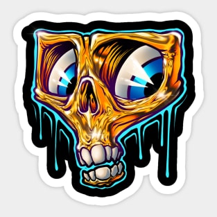 Golden Skull Sticker